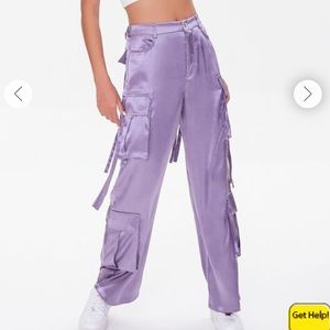 🦄 FOREVER 21 SATIN CARGO PANTS 🦄